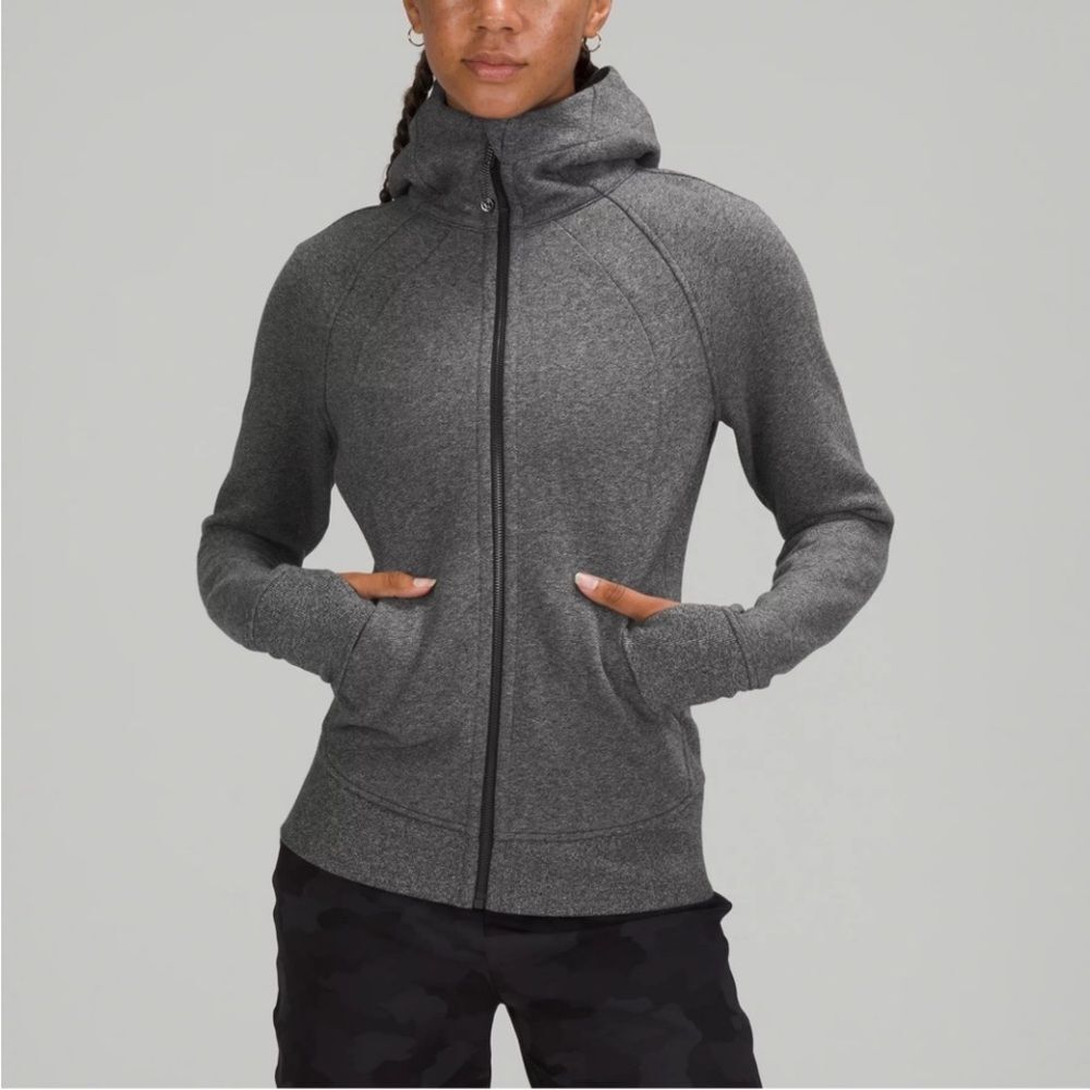 Lululemon scuba full zip hoodie Heather Gray Size 12 Sweatshirt